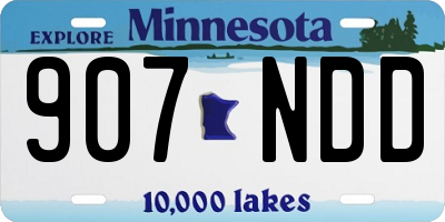 MN license plate 907NDD