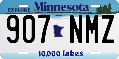 MN license plate 907NMZ