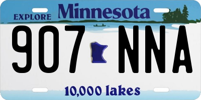 MN license plate 907NNA