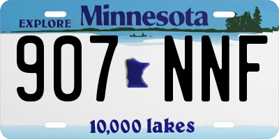 MN license plate 907NNF
