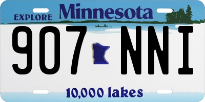MN license plate 907NNI