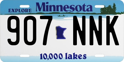 MN license plate 907NNK