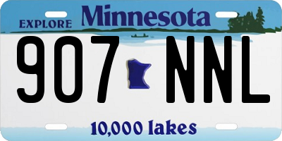 MN license plate 907NNL