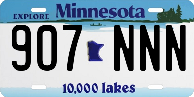 MN license plate 907NNN