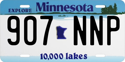 MN license plate 907NNP