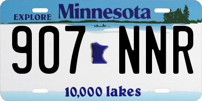 MN license plate 907NNR