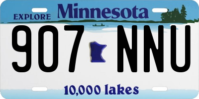 MN license plate 907NNU