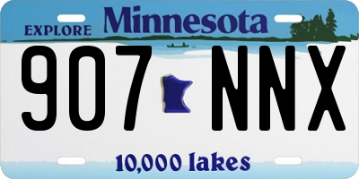 MN license plate 907NNX