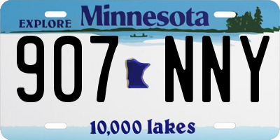 MN license plate 907NNY