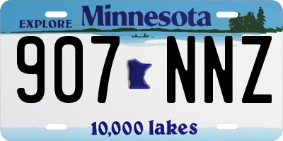 MN license plate 907NNZ