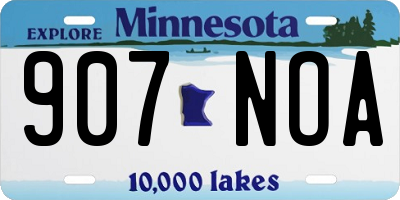 MN license plate 907NOA