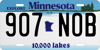 MN license plate 907NOB