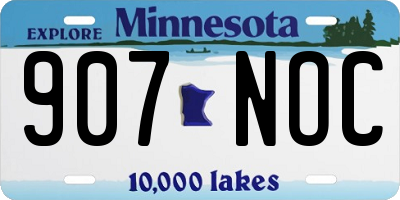 MN license plate 907NOC