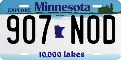 MN license plate 907NOD