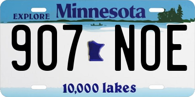 MN license plate 907NOE