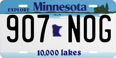 MN license plate 907NOG