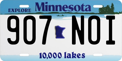MN license plate 907NOI