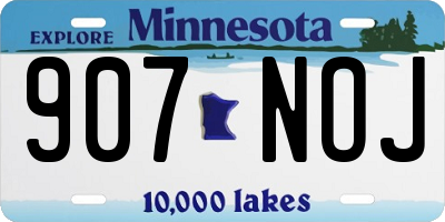 MN license plate 907NOJ