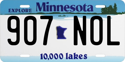 MN license plate 907NOL