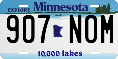 MN license plate 907NOM
