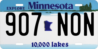 MN license plate 907NON