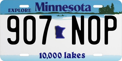 MN license plate 907NOP