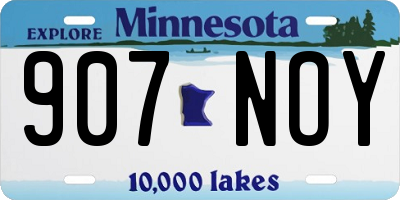 MN license plate 907NOY