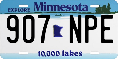 MN license plate 907NPE