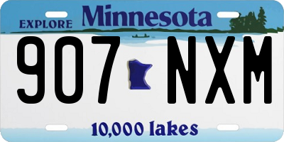 MN license plate 907NXM