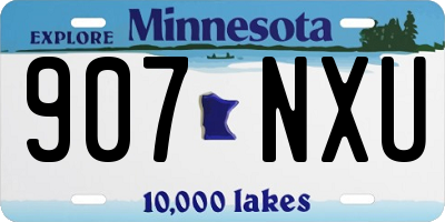 MN license plate 907NXU