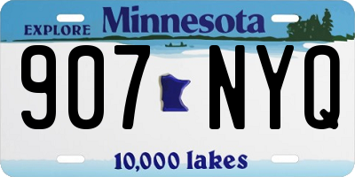 MN license plate 907NYQ