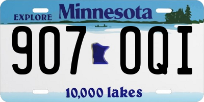MN license plate 907OQI