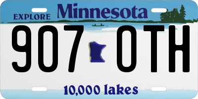 MN license plate 907OTH