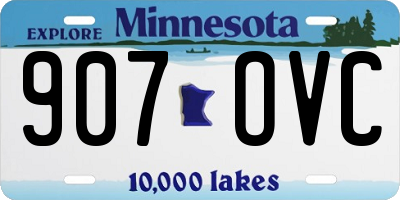 MN license plate 907OVC
