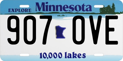 MN license plate 907OVE