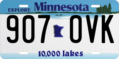 MN license plate 907OVK