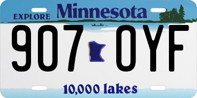 MN license plate 907OYF