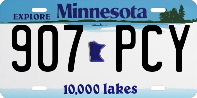 MN license plate 907PCY