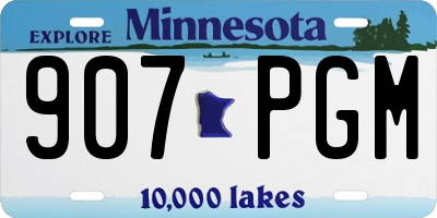MN license plate 907PGM