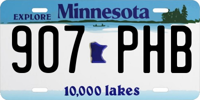 MN license plate 907PHB