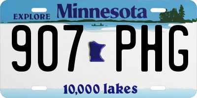 MN license plate 907PHG