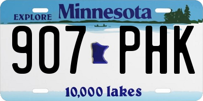 MN license plate 907PHK