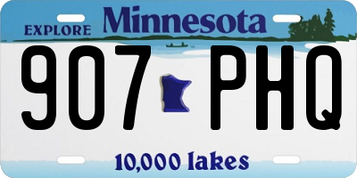 MN license plate 907PHQ