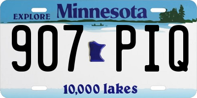 MN license plate 907PIQ