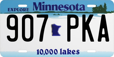 MN license plate 907PKA