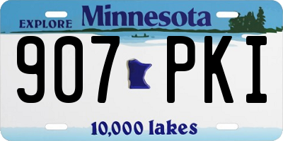 MN license plate 907PKI