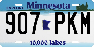 MN license plate 907PKM