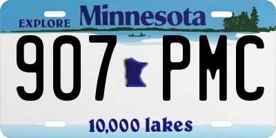 MN license plate 907PMC