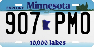 MN license plate 907PMO
