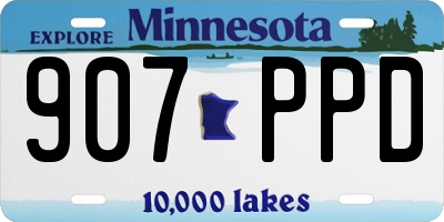 MN license plate 907PPD